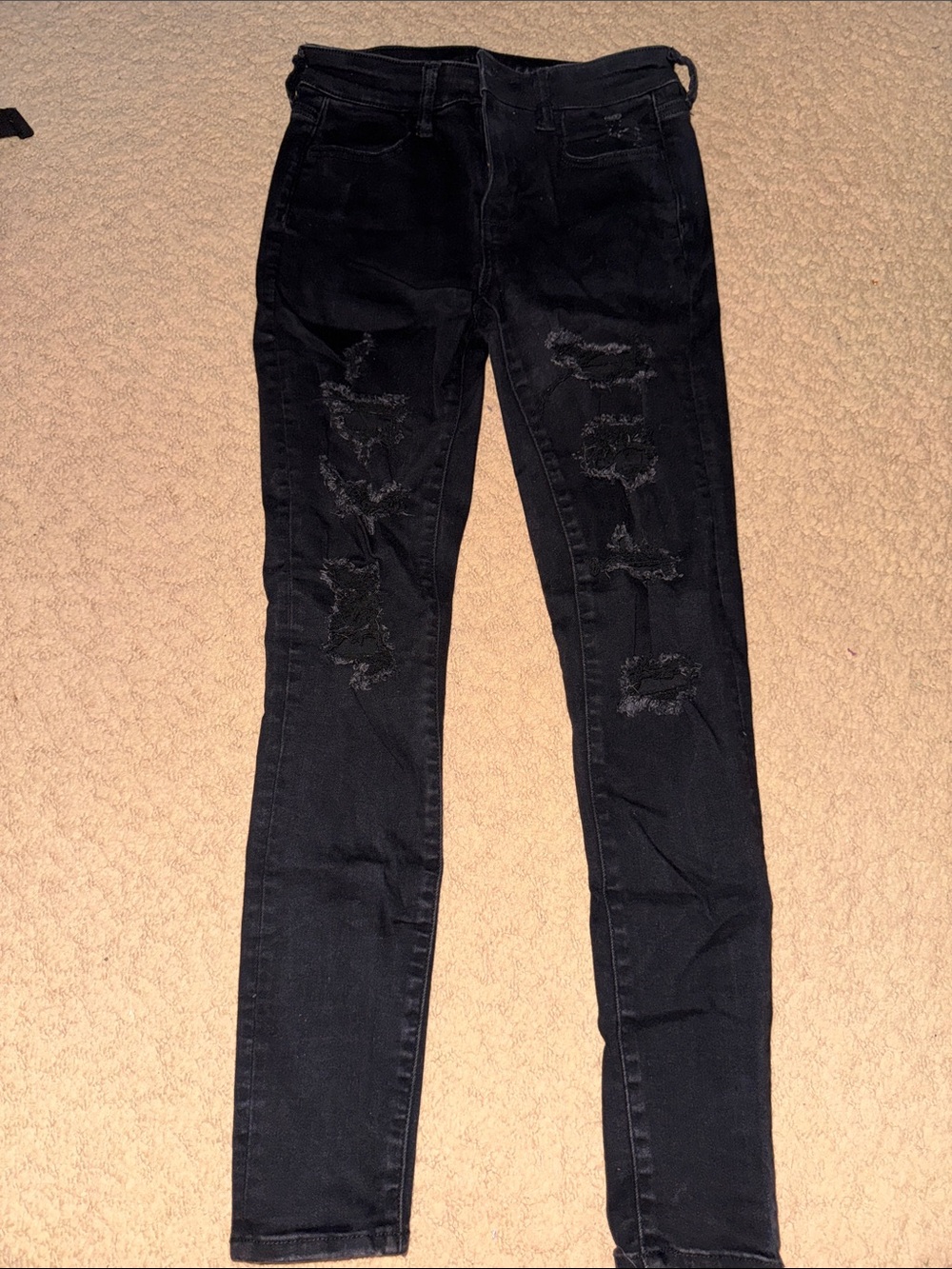 American Eagle Distressed High Rise Super Skinny Jeggings